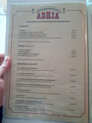 Menu photo 6 Adria Grill Braunlage, NI