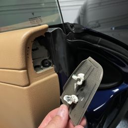 Broken part dealership tried to caulk back on in hopes I wouldn't notice.