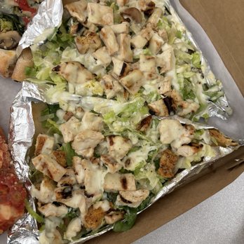 SaVino's Restaurant & Pizzeria - Cesares salad pizza slices-The Best! - Pizza Near Me - Lynbrook, New York SaVino's Restaurant & Pizzeria - Cesares salad pizza slices-The Best! - Pizza Near Me - Lynbrook, New York