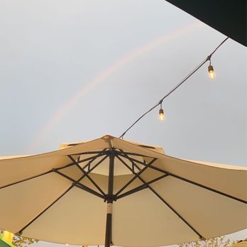 Backyard Brewery - Rainbow we saw while eating outside - Breweries Near Me - Manchester, New Hampshire