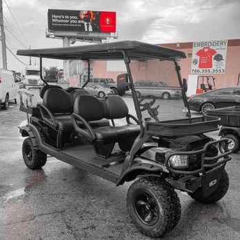 JC Golf Cart - Black Lifted 6 Pass Alpha Series - Golf Cart Dealers Near Me - Hialeah, Florida