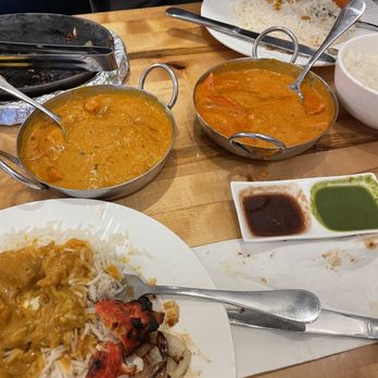 Tandoori Flame - Chicken Tikka Masala  and Butter Chicken with rice - Indian Near Me - Modesto, California
