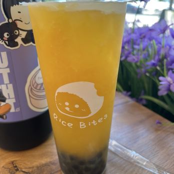 Rice Bites - Fresh Orange Green Tea with boba! - Juice Bars & Smoothies Near Me - Sacramento, California