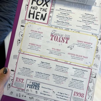 Fox And The Hen - Menu for reference - Breakfast & Brunch Near Me - Denver, Colorado Fox And The Hen - Menu for reference - Breakfast & Brunch Near Me - Denver, Colorado