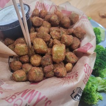 Sonny's BBQ - FRIED OKRA: Small cuts of okra deep fried. Served with ranch dressing. - Barbeque Near Me - Palm Bay, Florida Sonny's BBQ - FRIED OKRA: Small cuts of okra deep fried. Served with ranch dressing. - Barbeque Near Me - Palm Bay, Florida
