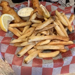 Fish and chips with fries