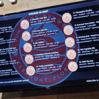 Suncreek Brewery - Brewpubs Near Me - Clermont, Florida Suncreek Brewery - Brewpubs Near Me - Clermont, Florida