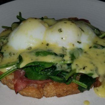 Porta Blu - Non traditional eggs Benedict. - New American Near Me - Menlo Park, California