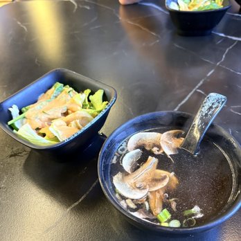 Rakisuta Modern Sushi - Soup and salad with ginger dressing - Japanese Near Me - Rockledge, Florida Rakisuta Modern Sushi - Soup and salad with ginger dressing - Japanese Near Me - Rockledge, Florida