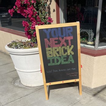 Your Next Brick Idea - sidewalk chalkboard showing name of shop - Museums Near Me - Fremont, California Your Next Brick Idea - sidewalk chalkboard showing name of shop - Museums Near Me - Fremont, California