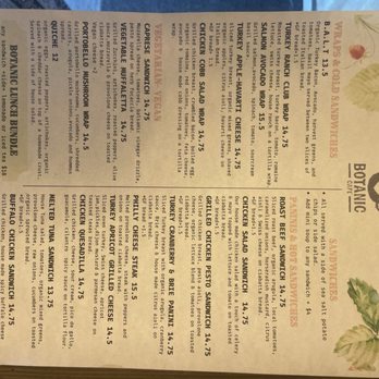 Botanic Cafe-Delicatessen - Menu - Coffee & Tea Near Me - Leonardtown, Maryland
