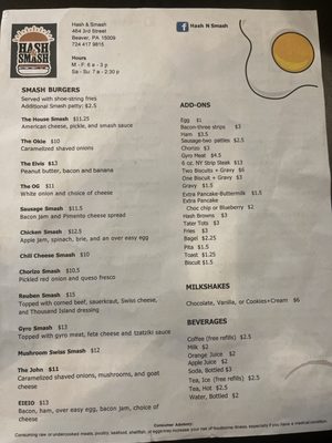 Menu photo 8 Hash and Smash Beaver, PA