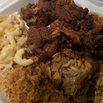Kingston 11 - Macaroni pie, stewed chicken, rice and beans - Caribbean Near Me - Philadelphia, Pennsylvania
