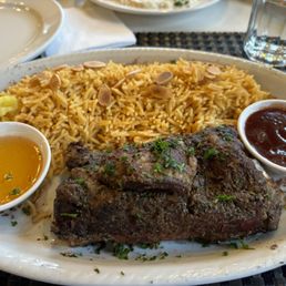Roasted lamb neck