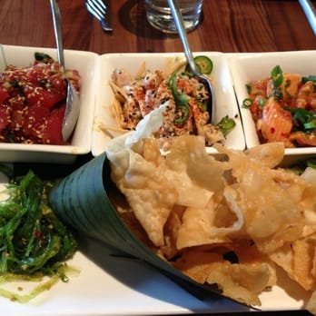 Pacific Catch - Poke Trio - original, Serrano chile, lomi lomi (salmon) - Seafood Near Me - San Mateo, California Pacific Catch - Poke Trio - original, Serrano chile, lomi lomi (salmon) - Seafood Near Me - San Mateo, California