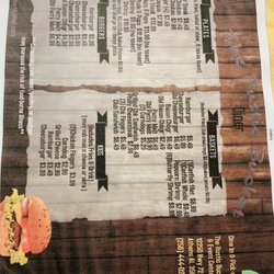 The Rustic Bucket - Menu 2