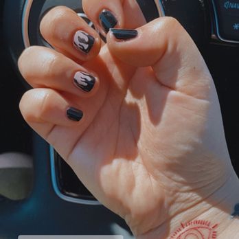 Venice Nail Studio - Gel nails with flame design - Nail Salons Near Me - Citrus Heights, California