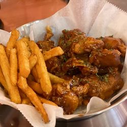 Kong Dog - Fried Sweet Potato with Kong Chicken Wings French Fries