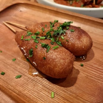 Oakleys Bistro - Shrimp Corndog "Beat Bobby Flay" Winner - New American Near Me - Indianapolis, Indiana Oakleys Bistro - Shrimp Corndog "Beat Bobby Flay" Winner - New American Near Me - Indianapolis, Indiana