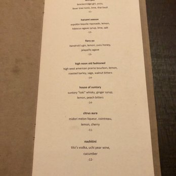 Uchi Denver - Drink menu - Japanese Near Me - Denver, Colorado Uchi Denver - Drink menu - Japanese Near Me - Denver, Colorado