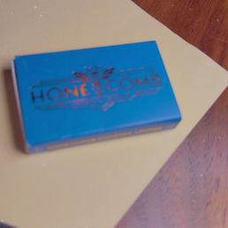 Matches. It's a smoke-free environment, but they offer these on the table. Matches. It's a smoke-free environment, but they offer these on the table.