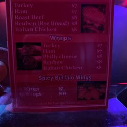 Plum Bar - After 8 pm  Menu