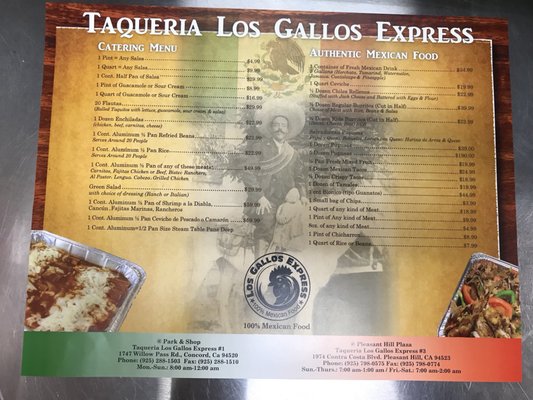 Menu photo 3 Taqueria Los Gallos Express Concord, CA