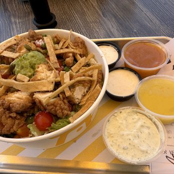 Starbird Chicken - Chicken chop salad. 2nd fave salad! Yuzu dressing. Herb ailoi. Garlic aioli. Chipotle lime. - Chicken Shop Near Me - Torrance, California Starbird Chicken - Chicken chop salad. 2nd fave salad! Yuzu dressing. Herb ailoi. Garlic aioli. Chipotle lime. - Chicken Shop Near Me - Torrance, California
