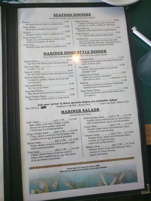 Menu photo 7 Mariners Cafe Sequim, WA
