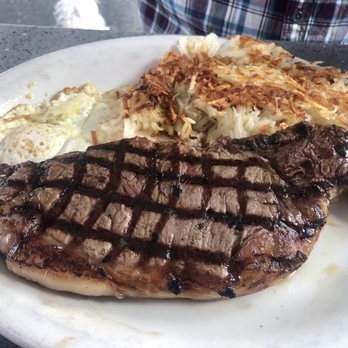 Cappys Cafe - New York Steak and Eggs - cooked perfectly! - Breakfast & Brunch Near Me - Newport Beach, California Cappys Cafe - New York Steak and Eggs - cooked perfectly! - Breakfast & Brunch Near Me - Newport Beach, California