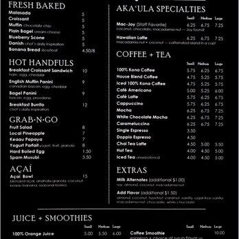 Aka'ula Lanai - Menu - Breakfast & Brunch Near Me - Waikoloa Beach, Hawaii