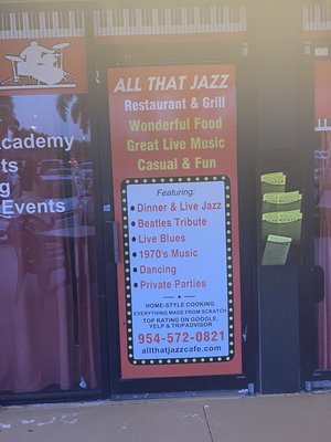 Menu photo 3 All That Jazz Sunrise, FL