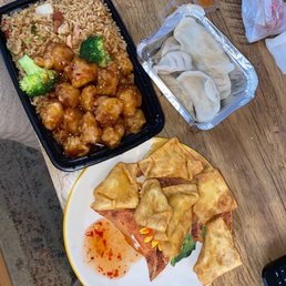 two plates of food