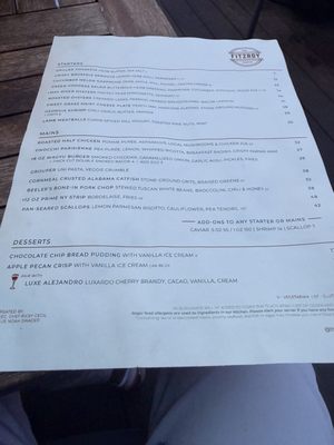 Menu photo 1 The Fitzroy Savannah, GA