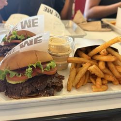 Whamburg - Double whammy with fries and garlic aioli.