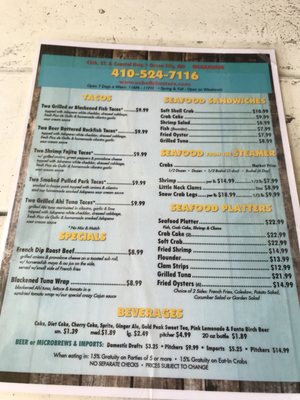 Menu photo 6 Belly Busters Ocean City, MD