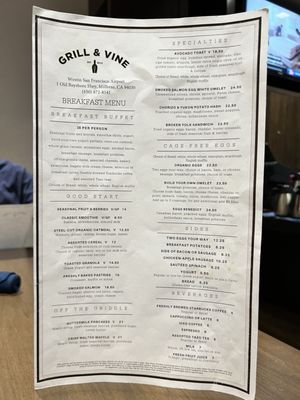 Menu photo 3 Grill & Vine Millbrae, CA