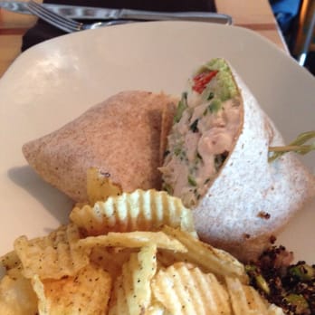 Root Down DIA - Chicken salad wrap - New American Near Me - Denver, Colorado Root Down DIA - Chicken salad wrap - New American Near Me - Denver, Colorado