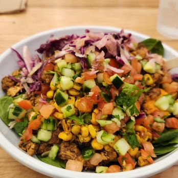 CAVA - Balsamic date chicken with dressing on side. - Salad Near Me - Los Angeles, California CAVA - Balsamic date chicken with dressing on side. - Salad Near Me - Los Angeles, California
