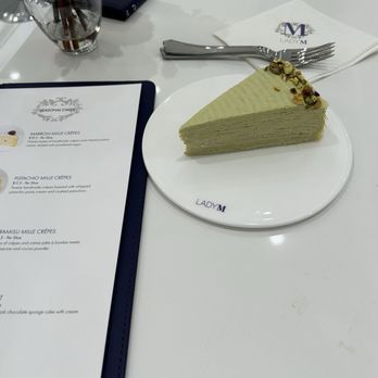 Lady M Cake Boutique - Matcha Mille Crepe Cake - Bakeries Near Me - Tysons, Virginia Lady M Cake Boutique - Matcha Mille Crepe Cake - Bakeries Near Me - Tysons, Virginia