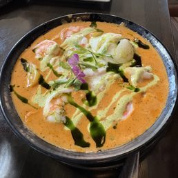 Chupe seafood mixed with