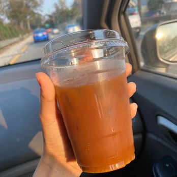 Dean: A Coffee Shop - 16oz Iced Coffee with Oat Mylk - Coffee & Tea Near Me - Goleta, California