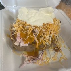 Smokey Joes BBQ - caralina pulled pork loaded potato