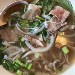 Combination Pho. Beef, beef tendo