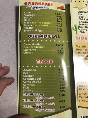 Menu photo 5 Los Favoritos Chandler, AZ