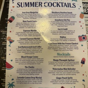 The Iron Oven - Drink Menu 9/2026 - Bars Near Me - Southampton, Pennsylvania