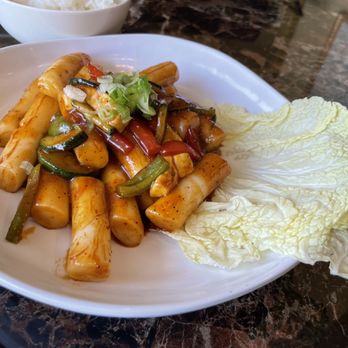 Eli's Eatery - Dukbokki with fresh mozzarella chunks - Korean Near Me - Morris Plains, New Jersey