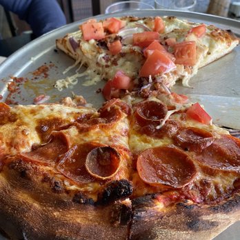 Rubiano's - Half pepperoni half chicken - Pizza Near Me - Brentwood, California