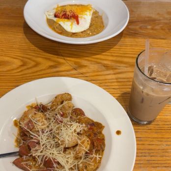 Frothy Monkey - Havana Latte - Iced 16 oz Loaded Biscuits and Chorizo Gravy Shrimp + Grits - Coffee & Tea Near Me - Nashville, Tennessee Frothy Monkey - Havana Latte - Iced 16 oz Loaded Biscuits and Chorizo Gravy Shrimp + Grits - Coffee & Tea Near Me - Nashville, Tennessee