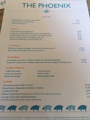 Menu photo 8 The Phoenix London, XGL